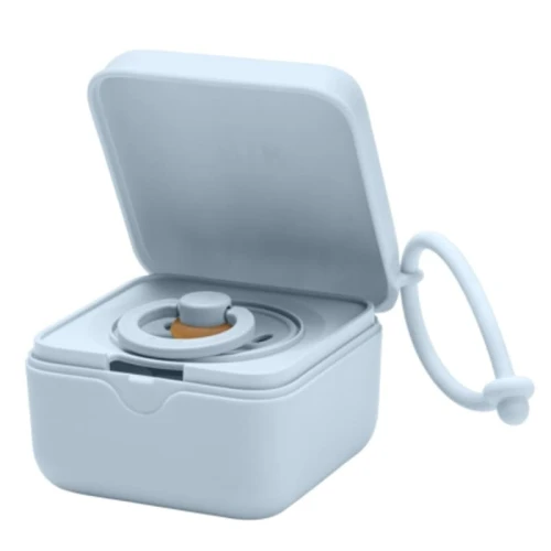 BIBS PACIFIER BOX BABY BLUE 2 in 1 pacifier case and pacifier sterilization container