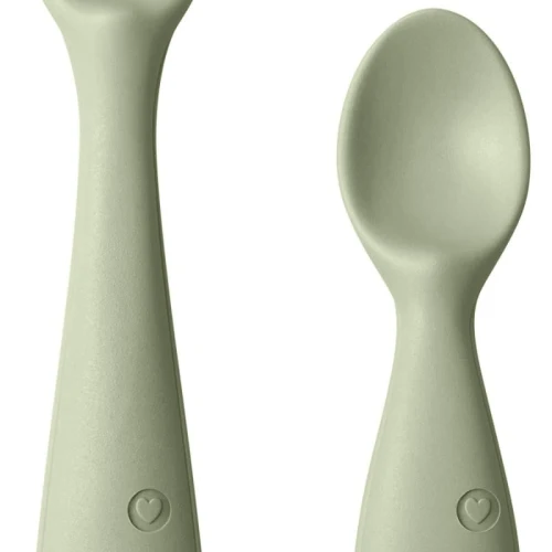 BIBS SPOON SET SAGE 2 silicone spoons