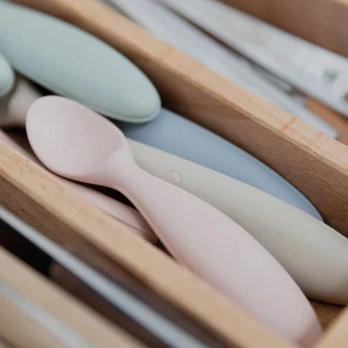 BIBS SPOON SET SAGE 2 silicone spoons