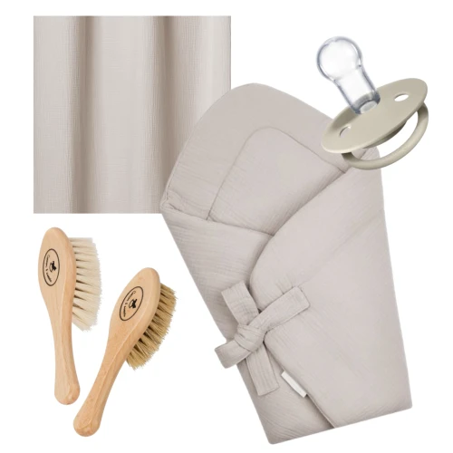  Zestaw niemowlęcy z rożkiem Beżowy