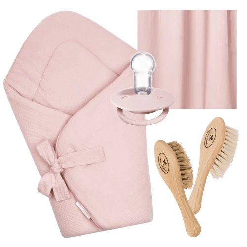 Newborn set with baby wrap Pink 