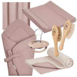 Newborn muslin set Dusty pink