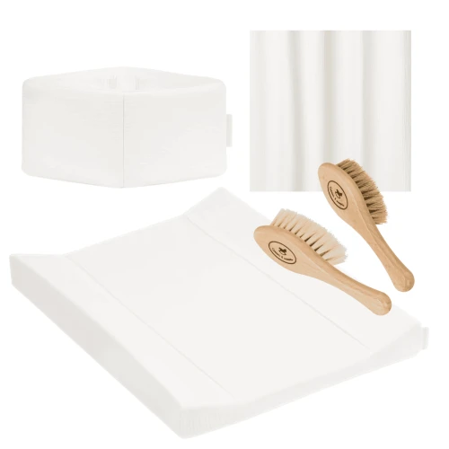 Newborn care set with changing mat Off white