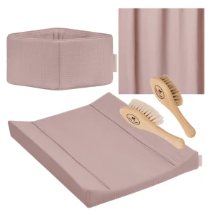 Newborn care set with changing mat Dusty pink
