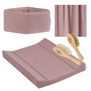 Newborn care set with changing mat Mauve