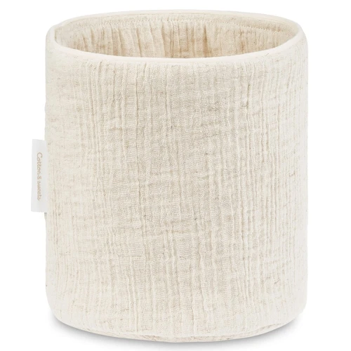 Care Basket muslin with linen Natural 