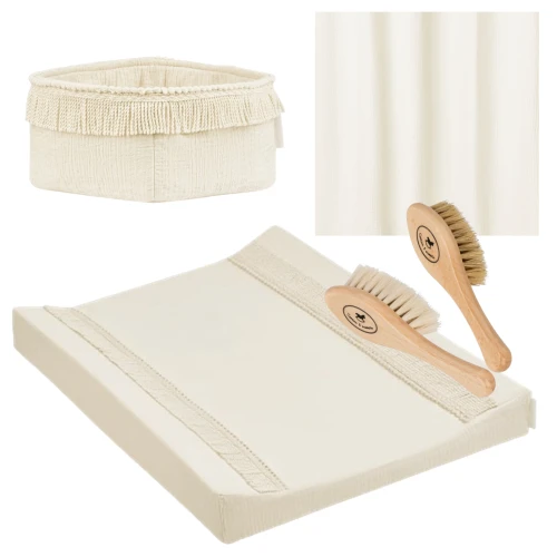 Zestaw pielęgnacyjny z przewijakiem Boho Twist Waniliowy