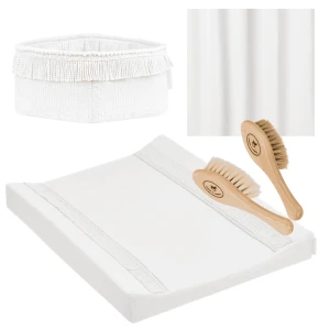 Zestaw pielęgnacyjny z przewijakiem Boho Twist Biały