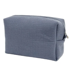 Muslin cosmetic bag Denim