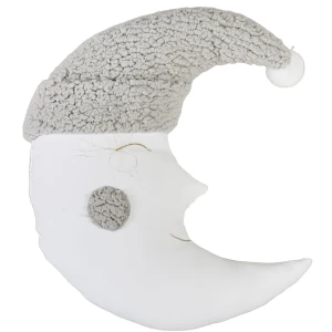 Poduszka Śpiący księżyc Biało szare