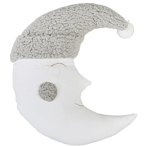 Poduszka Śpiący księżyc Biało szare