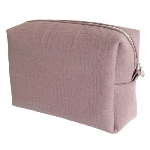 Kosmetyczka muślinowa Ciemny róż Mauve