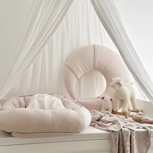 Baby nest BASIC without ruffles Powder pink