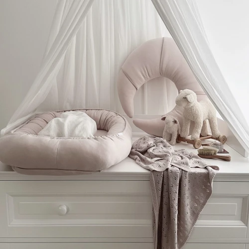 Croissant pillow Harry Powder pink