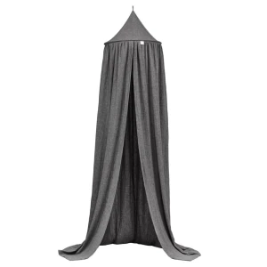Baldachim muślinowy z bawełny organicznej Grafit melanż