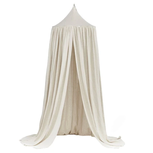 Baldachim muślinowy z lnem Natural 