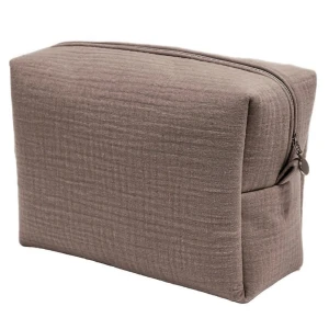Muslin cosmetic bag Chocolate