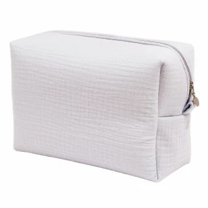 Muslin cosmetic bag Lilac