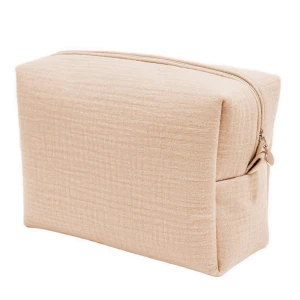 Muslin cosmetic bag Apricot