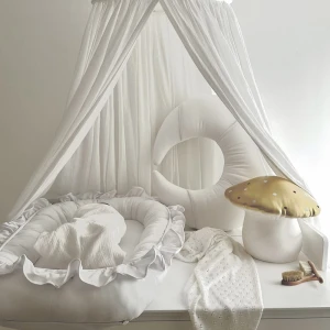 Baby nest BASIC with ruffles White