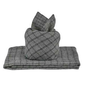 Organic cotton muslin baby diaper Graphite check