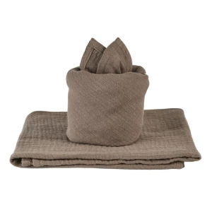 Organic cotton muslin baby diaper Chocolate