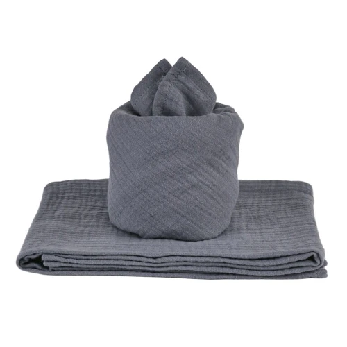 Pieluszka muślinowa z bawełny organicznej Denim