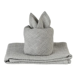  Organic cotton muslin baby diaper Grey melange