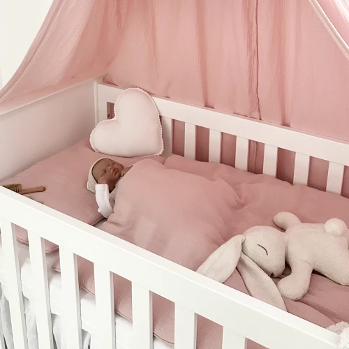 Muslin newborn bedding set Bubblegum