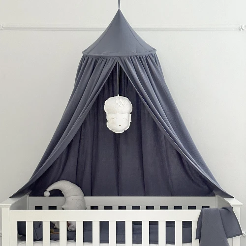 Muselin organic cotton canopy Denim