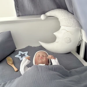 Muslin newborn bedding set Denim