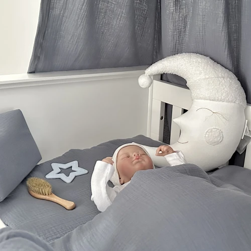 Muslin newborn bedding set Denim