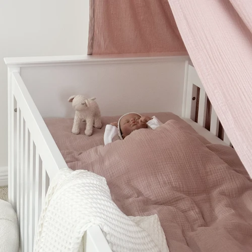 Muslin newborn bedding set Dusty pink