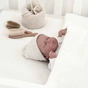 Muślinowa pościel niemowlęca z bawełny organicznej Złamana biel