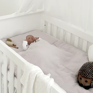 Muślinowa pościel niemowlęca z bawełny organicznej Lila