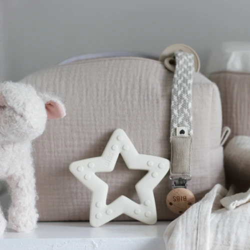 BIBS BABY BITIE STAR IVORY baby teether
