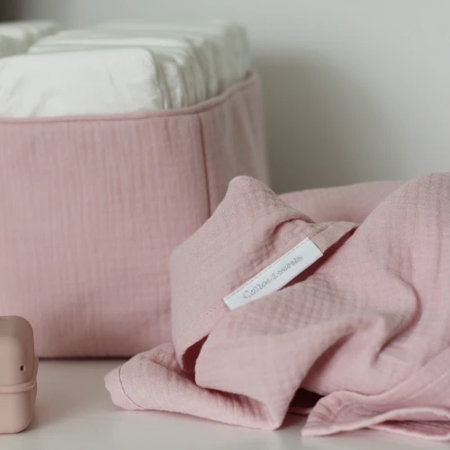 Organic cotton muslin baby diaper Bubblegum