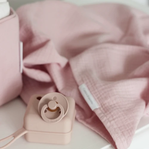 Pieluszka muślinowa z bawełny organicznej Bubblegum