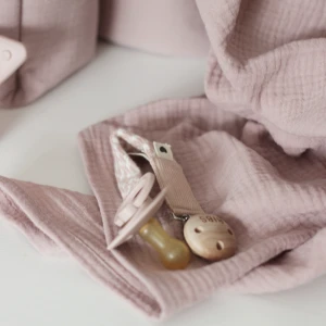  Organic cotton muslin baby diaper Dusty pink