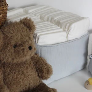 Koszyczek pielęgnacyjny muślinowy Zielony