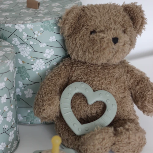 BIBS BABY BITIE HEART SAGE baby teether 