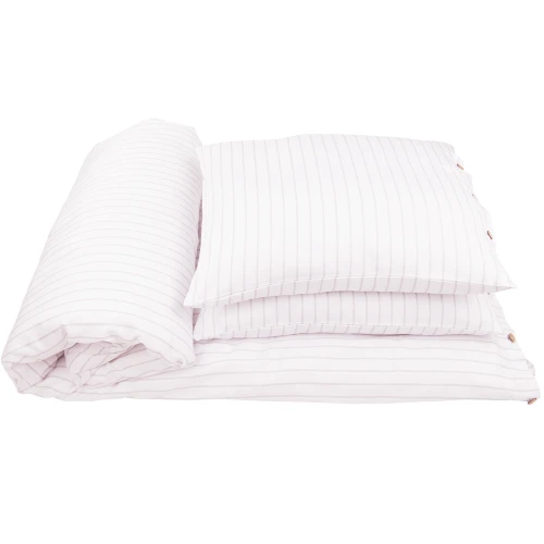 Pościel dla dorosłych 140x200 Stripes bez wypełnienia  Pudrowy róż