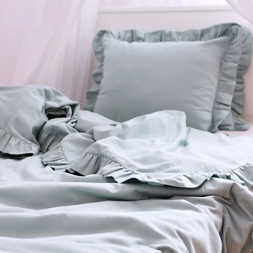 Bedclothes SG 140x200 cadre Adult  two pillowcases included Silit green