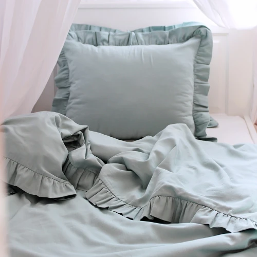 Bedclothes SG 140x200 cadre Adult  two pillowcases included Silit green