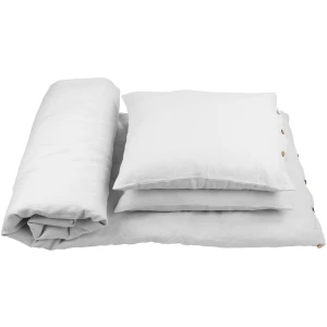 Lniana pościel 140x200 dla dorosłych bez wypełnienia Jasny szary