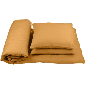 Lniana pościel 140x200 dla dorosłych bez wypełnienia Karmel