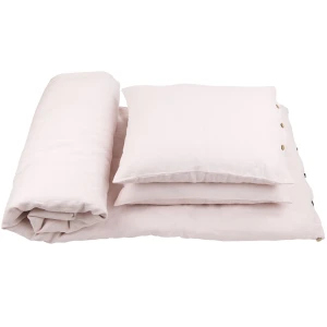 Linen bed linen 200x220 cm without filling Powder pink