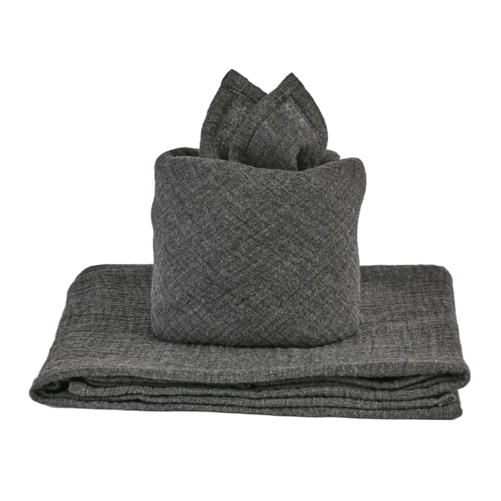 Organic cotton muslin baby diaper Graphite