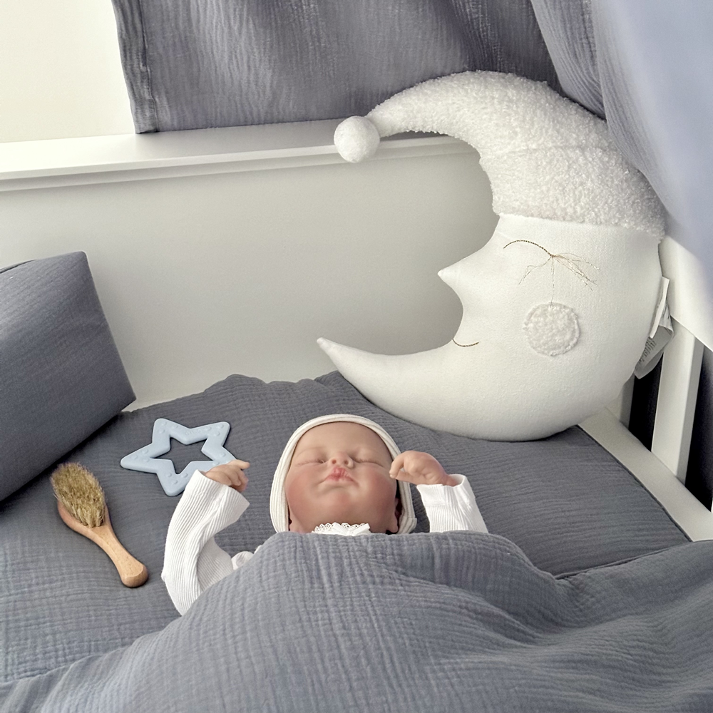 Muslin newborn bedding set Denim